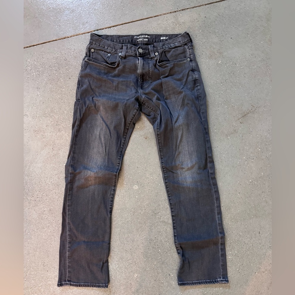 Banana Republic Men's Washed Black Slim Straight Travel Jeans